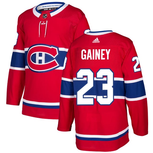 Adidas Canadiens #23 Bob Gainey Red Home Authentic Stitched NHL Jersey - Click Image to Close